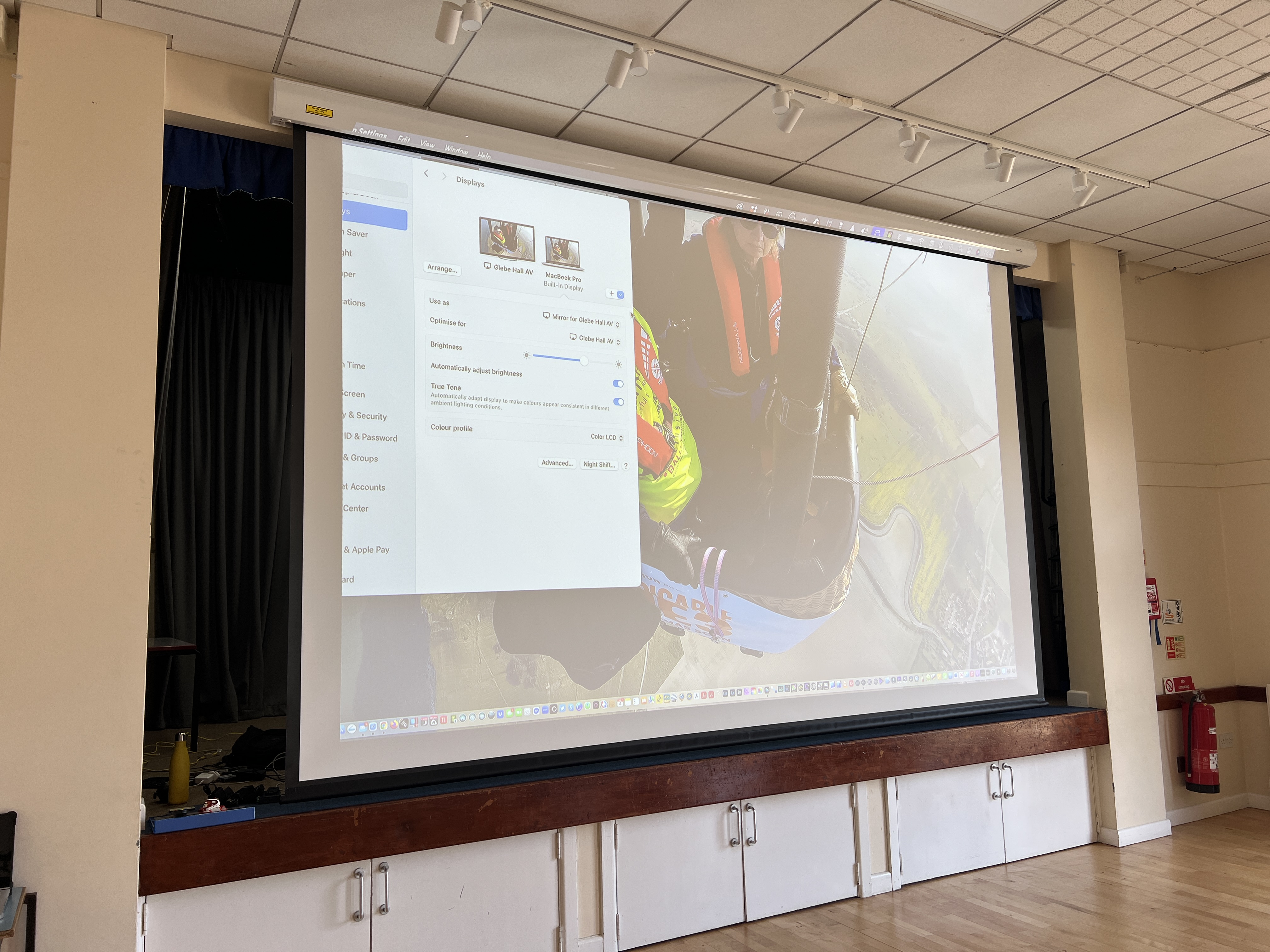 AV equipment installation services showcased at Glebe Hall.