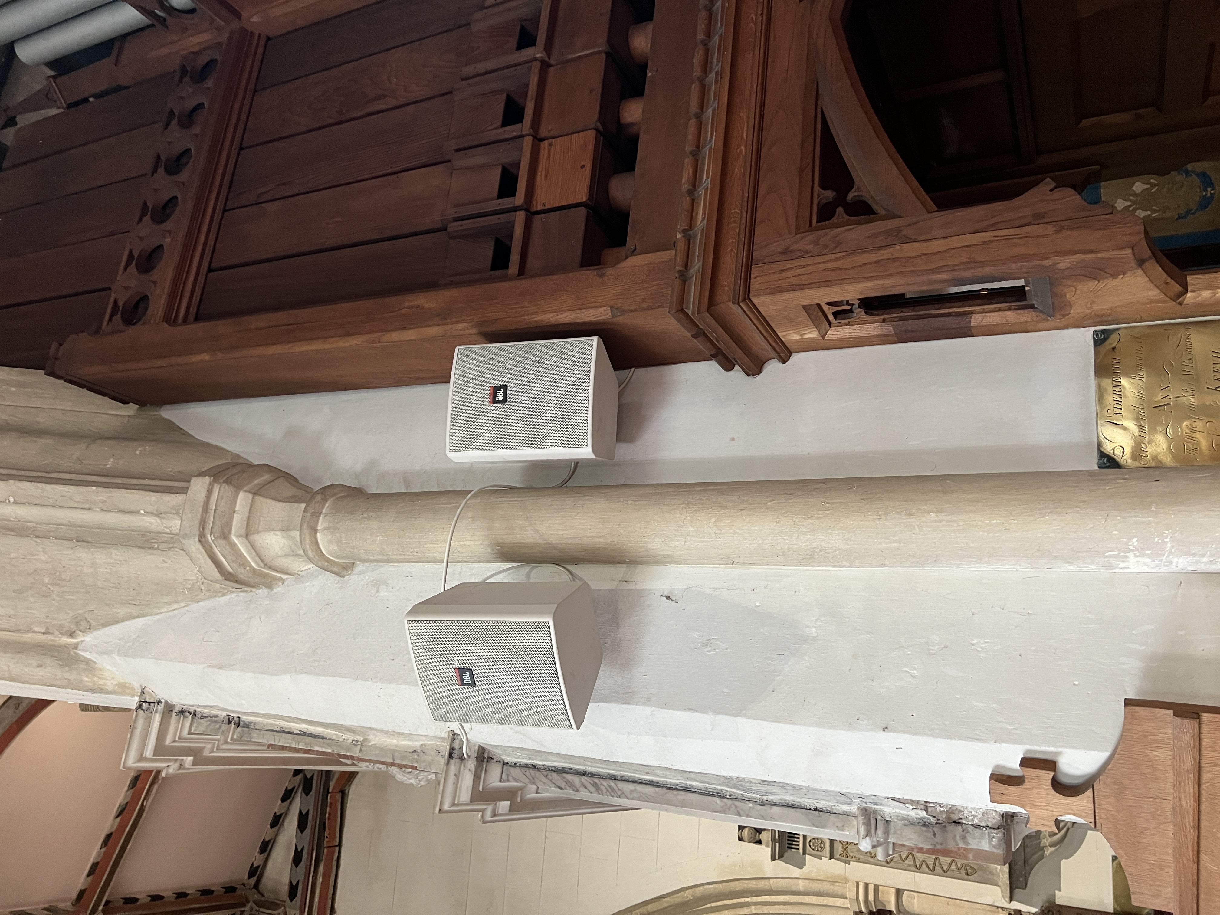 AV equipment installation at St. Leonard's Church,  Keevil setup.