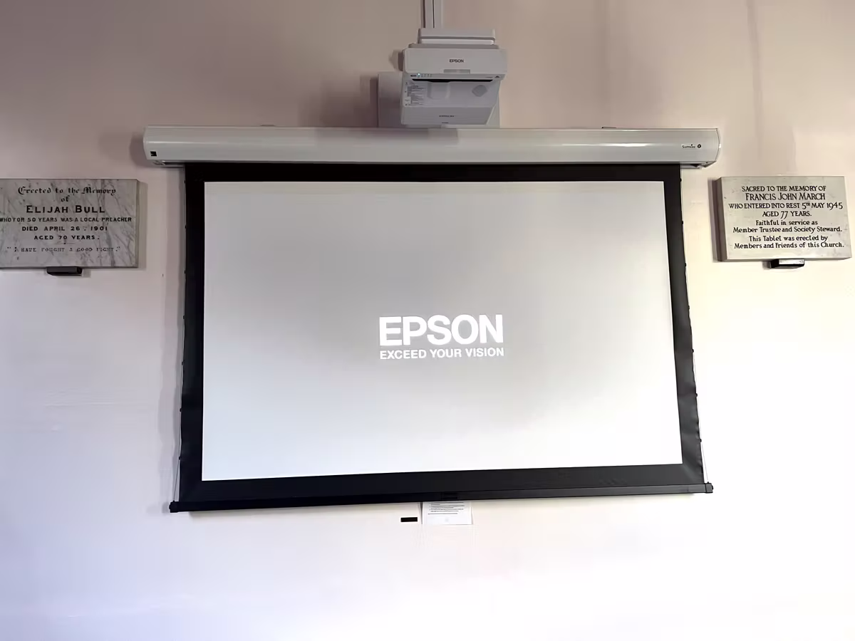 Steeple Ashton Chapel - Epson UST projector.avif
