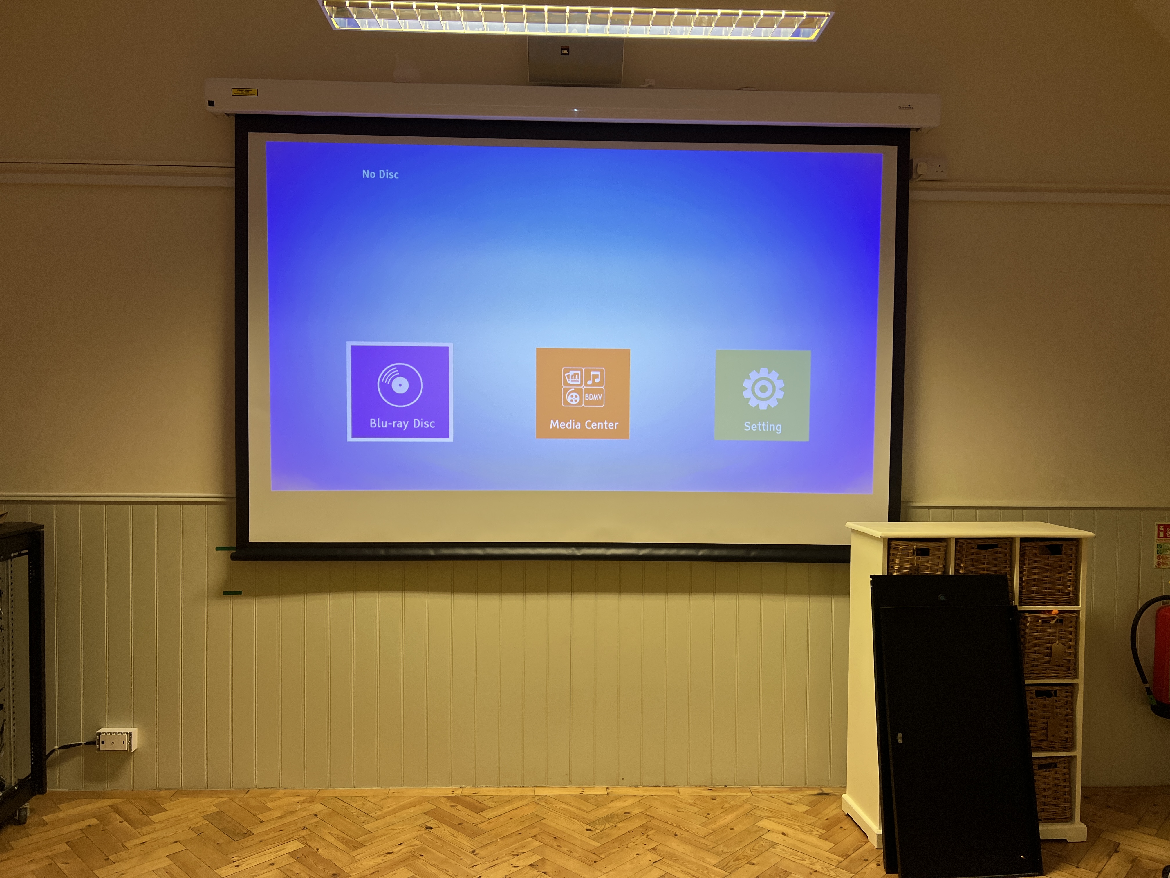 AV equipment installation services for projectors setup at Semley Village Hall