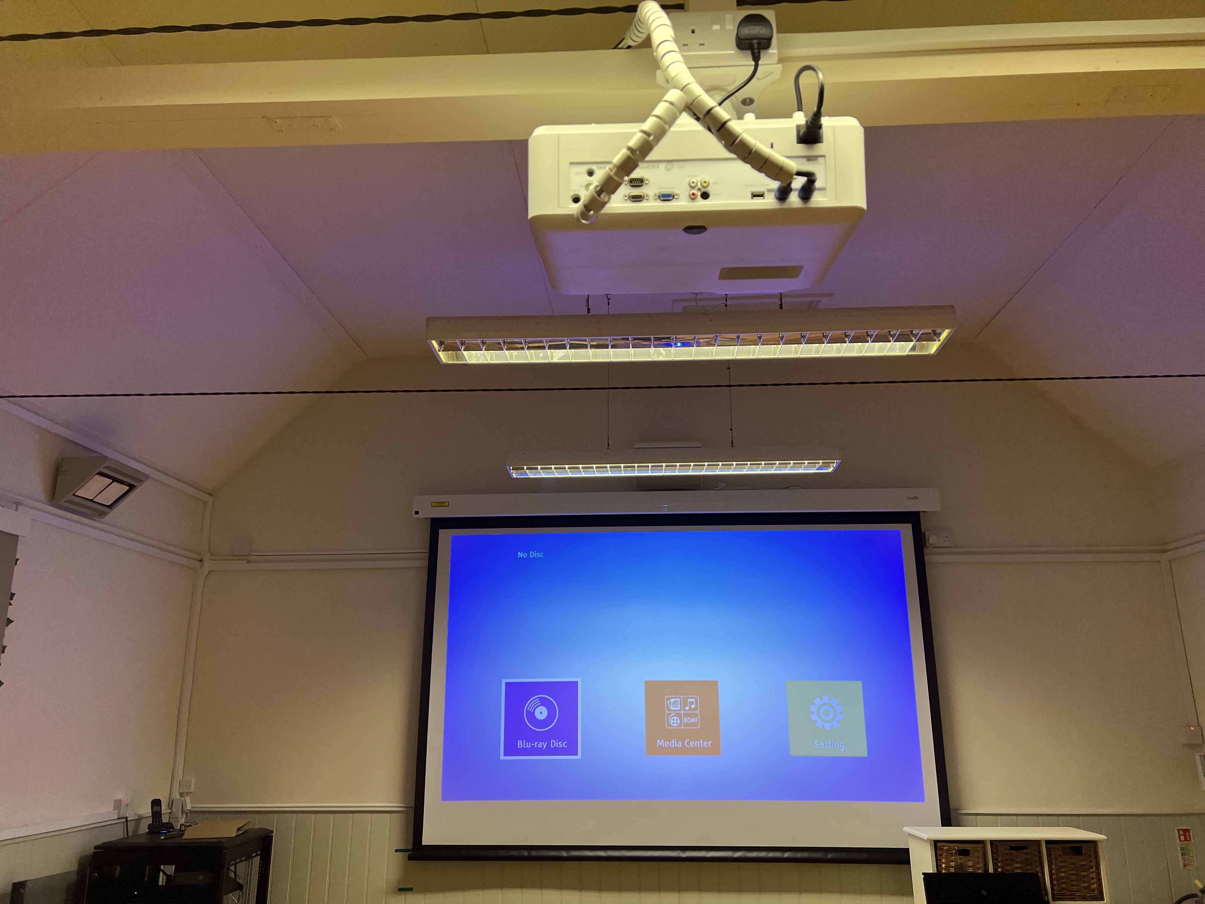 AV equipment installation services for projectors setup at Semley Village Hall