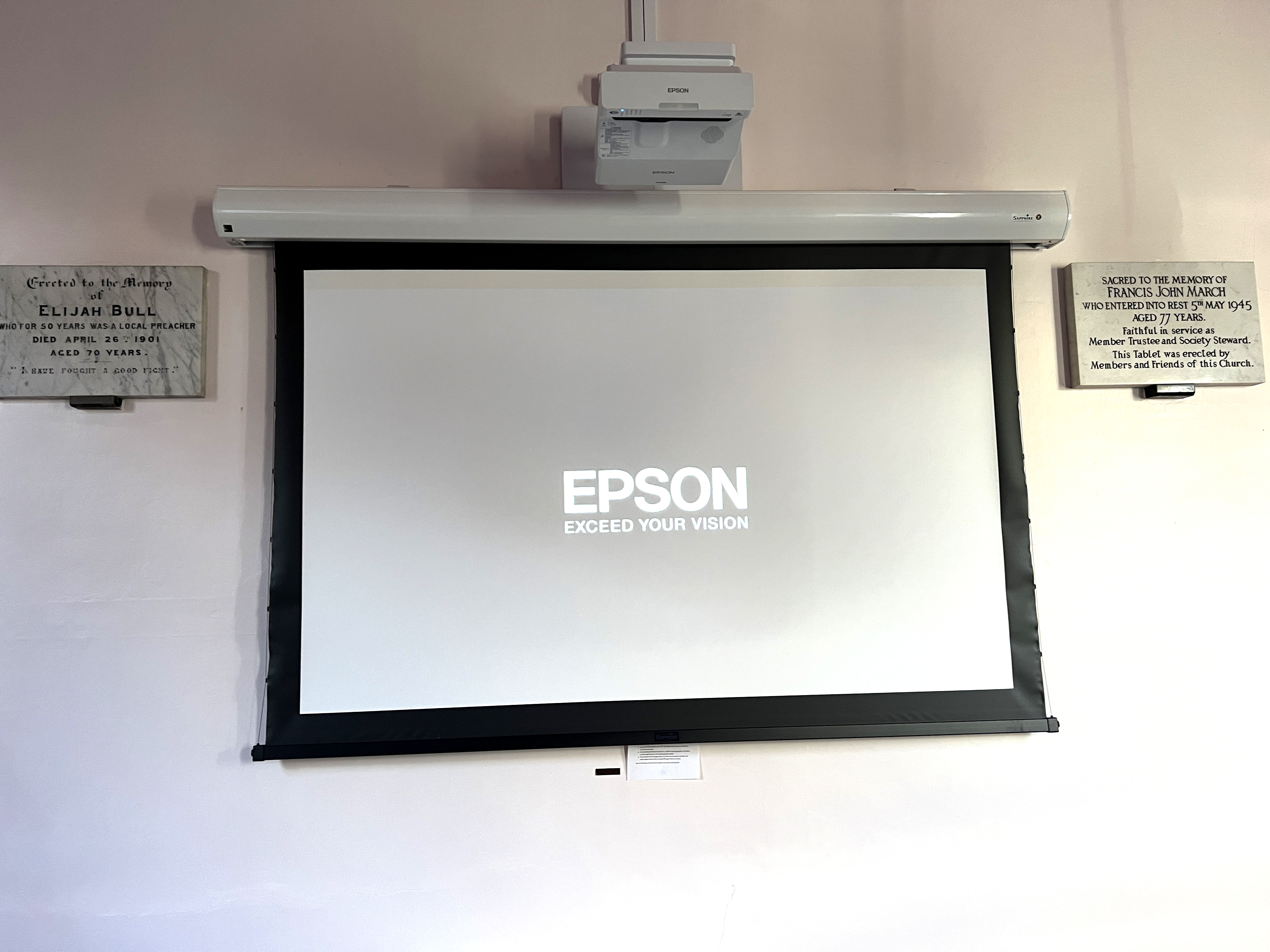 AV equipment installation services for projectors setup at Steeple Ashton Methodists Church